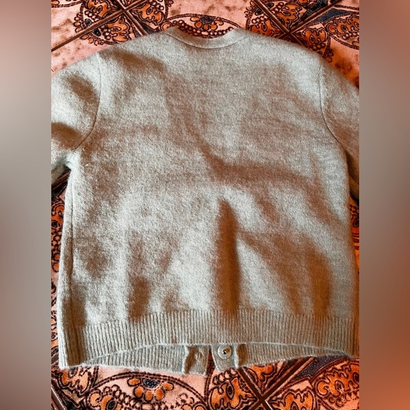 Zara cardigan sweater size medium alpaca wool mix pearl knit - Picture 5 of 14